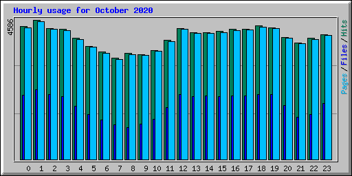 Hourly usage for October 2020