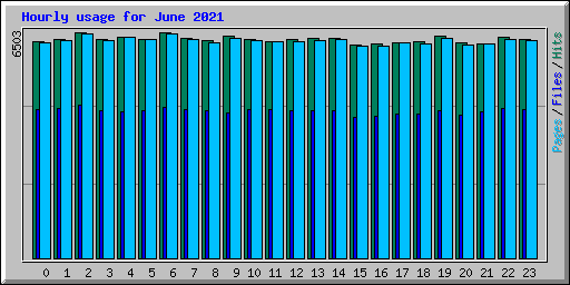 Hourly usage for June 2021